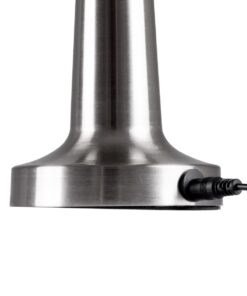 GloboStar® COCO 76510 Μοντέρνο Επιτραπέζιο Φωτιστικό Πορτατίφ LED 1.5W 105lm 120° DC 5V Επαναφορτιζόμενο με Μπαταρία Li-ion 1800mAh – Διακόπτη Αφής με 3 Εντάσεις Φωτισμού Θερμό Λευκό 2700K Dimmable – Φ10 x 22cm – Ασημί