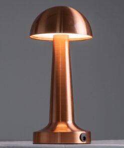 GloboStar® COCO 76511 Μοντέρνο Επιτραπέζιο Φωτιστικό Πορτατίφ LED 1.5W 105lm 120° DC 5V Επαναφορτιζόμενο με Μπαταρία Li-ion 1800mAh – Διακόπτη Αφής με 3 Εντάσεις Φωτισμού Θερμό Λευκό 2700K Dimmable – Φ10 x 22cm – Χάλκινο