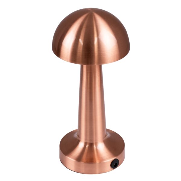 GloboStar® COCO 76511 Μοντέρνο Επιτραπέζιο Φωτιστικό Πορτατίφ LED 1.5W 105lm 120° DC 5V Επαναφορτιζόμενο με Μπαταρία Li-ion 1800mAh – Διακόπτη Αφής με 3 Εντάσεις Φωτισμού Θερμό Λευκό 2700K Dimmable – Φ10 x 22cm – Χάλκινο