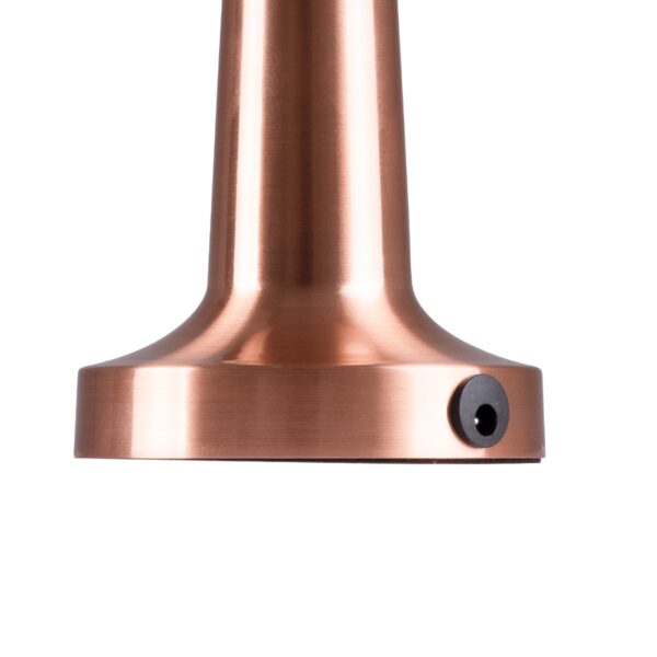 GloboStar® COCO 76511 Μοντέρνο Επιτραπέζιο Φωτιστικό Πορτατίφ LED 1.5W 105lm 120° DC 5V Επαναφορτιζόμενο με Μπαταρία Li-ion 1800mAh – Διακόπτη Αφής με 3 Εντάσεις Φωτισμού Θερμό Λευκό 2700K Dimmable – Φ10 x 22cm – Χάλκινο