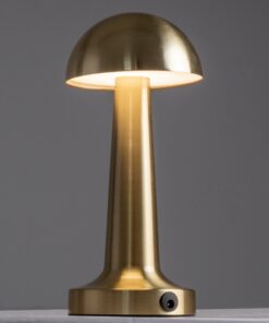 GloboStar® COCO 76512 Μοντέρνο Επιτραπέζιο Φωτιστικό Πορτατίφ LED 1.5W 105lm 120° DC 5V Επαναφορτιζόμενο με Μπαταρία Li-ion 1800mAh – Διακόπτη Αφής με 3 Εντάσεις Φωτισμού Θερμό Λευκό 2700K Dimmable – Φ10 x 22cm – Χρυσό