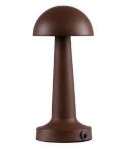 GloboStar® COCO 76513 Μοντέρνο Επιτραπέζιο Φωτιστικό Πορτατίφ LED 1.5W 105lm 120° DC 5V Επαναφορτιζόμενο με Μπαταρία Li-ion 1800mAh – Διακόπτη Αφής με 3 Εντάσεις Φωτισμού Θερμό Λευκό 2700K Dimmable – Φ10 x 22cm – Σκούρο Καφέ