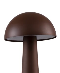 GloboStar® COCO 76513 Μοντέρνο Επιτραπέζιο Φωτιστικό Πορτατίφ LED 1.5W 105lm 120° DC 5V Επαναφορτιζόμενο με Μπαταρία Li-ion 1800mAh – Διακόπτη Αφής με 3 Εντάσεις Φωτισμού Θερμό Λευκό 2700K Dimmable – Φ10 x 22cm – Σκούρο Καφέ