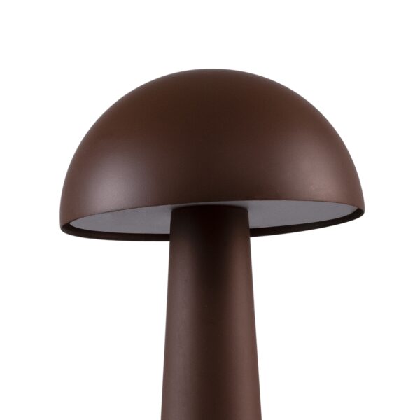 GloboStar® COCO 76513 Μοντέρνο Επιτραπέζιο Φωτιστικό Πορτατίφ LED 1.5W 105lm 120° DC 5V Επαναφορτιζόμενο με Μπαταρία Li-ion 1800mAh – Διακόπτη Αφής με 3 Εντάσεις Φωτισμού Θερμό Λευκό 2700K Dimmable – Φ10 x 22cm – Σκούρο Καφέ