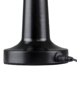 GloboStar® MOLLY 76515 Μοντέρνο Επιτραπέζιο Φωτιστικό Πορτατίφ LED 1.5W 105lm 120° DC 5V Επαναφορτιζόμενο με Μπαταρία Li-ion 1800mAh – Διακόπτη Αφής με 3 Εντάσεις Φωτισμού Θερμό Λευκό 2700K Dimmable – Φ10 x 23cm – Μαύρο