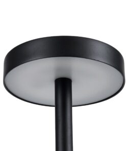 GloboStar® JOJO 76520 Μοντέρνο Επιτραπέζιο Φωτιστικό Πορτατίφ LED 1.5W 105lm 120° DC 5V Επαναφορτιζόμενο με Μπαταρία Li-ion 1800mAh – Διακόπτη Αφής με 3 Εναλλαγές Φωτισμού CCT Θερμό – Φυσικό – Ψυχρό 1500K – 4500K – 6000K Dimmable – D8 x H34cm – Μαύρο