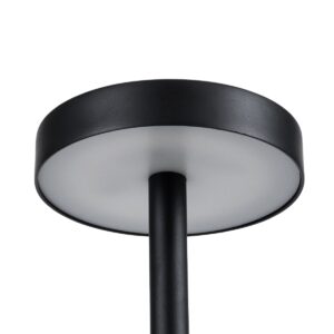 GloboStar® JOJO 76520 Μοντέρνο Επιτραπέζιο Φωτιστικό Πορτατίφ LED 1.5W 105lm 120° DC 5V Επαναφορτιζόμενο με Μπαταρία Li-ion 1800mAh – Διακόπτη Αφής με 3 Εναλλαγές Φωτισμού CCT Θερμό – Φυσικό – Ψυχρό 1500K – 4500K – 6000K Dimmable – D8 x H34cm – Μαύρο