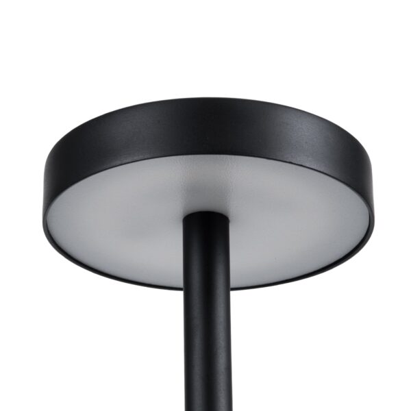 GloboStar® JOJO 76520 Μοντέρνο Επιτραπέζιο Φωτιστικό Πορτατίφ LED 1.5W 105lm 120° DC 5V Επαναφορτιζόμενο με Μπαταρία Li-ion 1800mAh – Διακόπτη Αφής με 3 Εναλλαγές Φωτισμού CCT Θερμό – Φυσικό – Ψυχρό 1500K – 4500K – 6000K Dimmable – D8 x H34cm – Μαύρο