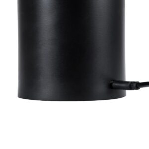 GloboStar® JOJO 76520 Μοντέρνο Επιτραπέζιο Φωτιστικό Πορτατίφ LED 1.5W 105lm 120° DC 5V Επαναφορτιζόμενο με Μπαταρία Li-ion 1800mAh – Διακόπτη Αφής με 3 Εναλλαγές Φωτισμού CCT Θερμό – Φυσικό – Ψυχρό 1500K – 4500K – 6000K Dimmable – D8 x H34cm – Μαύρο