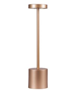 GloboStar® JOJO 76522 Μοντέρνο Επιτραπέζιο Φωτιστικό Πορτατίφ LED 1.5W 105lm 120° DC 5V Επαναφορτιζόμενο με Μπαταρία Li-ion 1800mAh – Διακόπτη Αφής με 3 Εναλλαγές Φωτισμού CCT Θερμό – Φυσικό – Ψυχρό 1500K – 4500K – 6000K Dimmable – D8 x H34cm – Χάλκινο