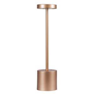 GloboStar® JOJO 76522 Μοντέρνο Επιτραπέζιο Φωτιστικό Πορτατίφ LED 1.5W 105lm 120° DC 5V Επαναφορτιζόμενο με Μπαταρία Li-ion 1800mAh – Διακόπτη Αφής με 3 Εναλλαγές Φωτισμού CCT Θερμό – Φυσικό – Ψυχρό 1500K – 4500K – 6000K Dimmable – D8 x H34cm – Χάλκινο