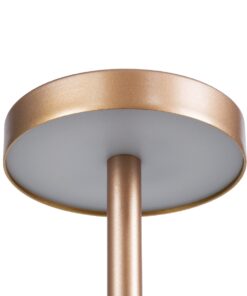 GloboStar® JOJO 76522 Μοντέρνο Επιτραπέζιο Φωτιστικό Πορτατίφ LED 1.5W 105lm 120° DC 5V Επαναφορτιζόμενο με Μπαταρία Li-ion 1800mAh – Διακόπτη Αφής με 3 Εναλλαγές Φωτισμού CCT Θερμό – Φυσικό – Ψυχρό 1500K – 4500K – 6000K Dimmable – D8 x H34cm – Χάλκινο