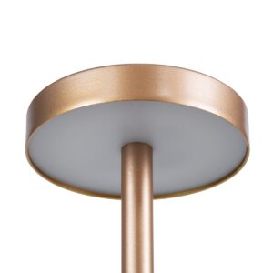 GloboStar® JOJO 76522 Μοντέρνο Επιτραπέζιο Φωτιστικό Πορτατίφ LED 1.5W 105lm 120° DC 5V Επαναφορτιζόμενο με Μπαταρία Li-ion 1800mAh – Διακόπτη Αφής με 3 Εναλλαγές Φωτισμού CCT Θερμό – Φυσικό – Ψυχρό 1500K – 4500K – 6000K Dimmable – D8 x H34cm – Χάλκινο