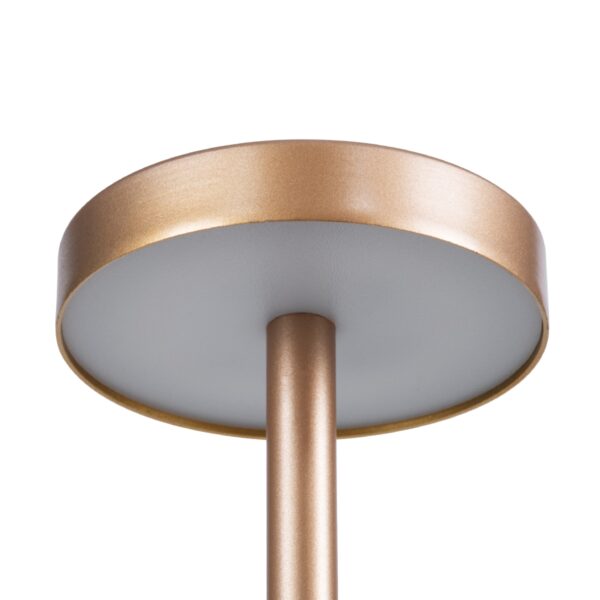 GloboStar® JOJO 76522 Μοντέρνο Επιτραπέζιο Φωτιστικό Πορτατίφ LED 1.5W 105lm 120° DC 5V Επαναφορτιζόμενο με Μπαταρία Li-ion 1800mAh – Διακόπτη Αφής με 3 Εναλλαγές Φωτισμού CCT Θερμό – Φυσικό – Ψυχρό 1500K – 4500K – 6000K Dimmable – D8 x H34cm – Χάλκινο