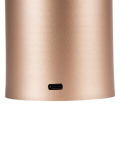 GloboStar® JOJO 76522 Μοντέρνο Επιτραπέζιο Φωτιστικό Πορτατίφ LED 1.5W 105lm 120° DC 5V Επαναφορτιζόμενο με Μπαταρία Li-ion 1800mAh – Διακόπτη Αφής με 3 Εναλλαγές Φωτισμού CCT Θερμό – Φυσικό – Ψυχρό 1500K – 4500K – 6000K Dimmable – D8 x H34cm – Χάλκινο