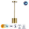 GloboStar® JOJO 76523 Μοντέρνο Επιτραπέζιο Φωτιστικό Πορτατίφ LED 1.5W 105lm 120° DC 5V Επαναφορτιζόμενο με Μπαταρία Li-ion 1800mAh – Διακόπτη Αφής με 3 Εναλλαγές Φωτισμού CCT Θερμό – Φυσικό – Ψυχρό 1500K – 4500K – 6000K Dimmable – D8 x H34cm – Χρυσό