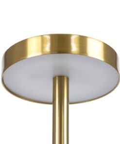 GloboStar® JOJO 76523 Μοντέρνο Επιτραπέζιο Φωτιστικό Πορτατίφ LED 1.5W 105lm 120° DC 5V Επαναφορτιζόμενο με Μπαταρία Li-ion 1800mAh – Διακόπτη Αφής με 3 Εναλλαγές Φωτισμού CCT Θερμό – Φυσικό – Ψυχρό 1500K – 4500K – 6000K Dimmable – D8 x H34cm – Χρυσό