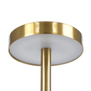 GloboStar® JOJO 76523 Μοντέρνο Επιτραπέζιο Φωτιστικό Πορτατίφ LED 1.5W 105lm 120° DC 5V Επαναφορτιζόμενο με Μπαταρία Li-ion 1800mAh – Διακόπτη Αφής με 3 Εναλλαγές Φωτισμού CCT Θερμό – Φυσικό – Ψυχρό 1500K – 4500K – 6000K Dimmable – D8 x H34cm – Χρυσό
