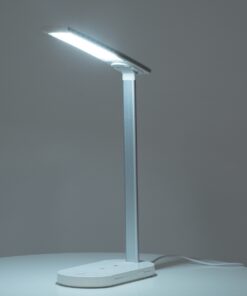 GloboStar® FIARIA 76531 Μοντέρνο Επιτραπέζιο Φωτιστικό Πορτατίφ LED 5W 500lm 180° DC 5V – με Ασύρματη Φόρτιση – Wireless Charger – Διακόπτη Αφής – CCT Θερμό Λευκό 2700K – Φυσικό Λευκό 4500K – Ψυχρό Λευκό 6000K Dimmable – Μ25 x Π10.5 x Υ35.5 – Λευκό