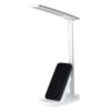 GloboStar® FIARIA 76531 Μοντέρνο Επιτραπέζιο Φωτιστικό Πορτατίφ LED 5W 500lm 180° DC 5V – με Ασύρματη Φόρτιση – Wireless Charger – Διακόπτη Αφής – CCT Θερμό Λευκό 2700K – Φυσικό Λευκό 4500K – Ψυχρό Λευκό 6000K Dimmable – Μ25 x Π10.5 x Υ35.5 – Λευκό