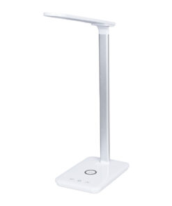 GloboStar® WASP 76532 Μοντέρνο Φωτιστικό Γραφείου Λευκό LED 10 Watt 1000lm DC 5V Αφής & Καλώδιο Τροφοδοσίας USB με Ασύρματη Φόρτιση – Wireless Charger – CCT Θερμό Λευκό 2700K – Φυσικό Λευκό 4500K – Ψυχρό Λευκό 6000K Dimmable