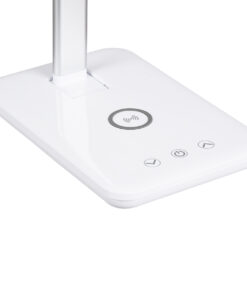 GloboStar® WASP 76532 Μοντέρνο Φωτιστικό Γραφείου Λευκό LED 10 Watt 1000lm DC 5V Αφής & Καλώδιο Τροφοδοσίας USB με Ασύρματη Φόρτιση – Wireless Charger – CCT Θερμό Λευκό 2700K – Φυσικό Λευκό 4500K – Ψυχρό Λευκό 6000K Dimmable