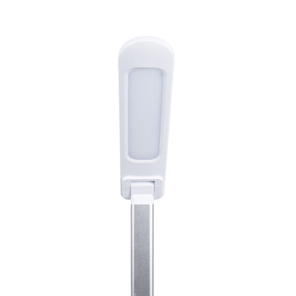 GloboStar® WASP 76532 Μοντέρνο Φωτιστικό Γραφείου Λευκό LED 10 Watt 1000lm DC 5V Αφής & Καλώδιο Τροφοδοσίας USB με Ασύρματη Φόρτιση – Wireless Charger – CCT Θερμό Λευκό 2700K – Φυσικό Λευκό 4500K – Ψυχρό Λευκό 6000K Dimmable