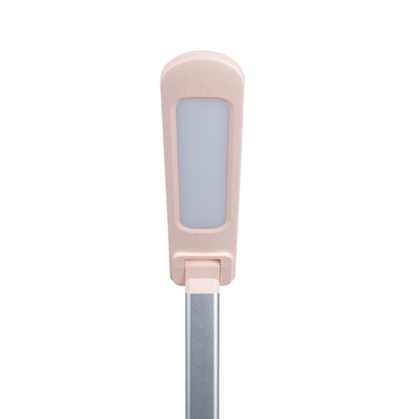 GloboStar® WASP 76533 Μοντέρνο Φωτιστικό Γραφείου Ροζ LED 10 Watt 1000lm DC 5V Αφής & Καλώδιο Τροφοδοσίας USB με Ασύρματη Φόρτιση – Wireless Charger – CCT Θερμό Λευκό 2700K – Φυσικό Λευκό 4500K – Ψυχρό Λευκό 6000K Dimmable