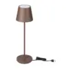 LED Επαναφορτιζόμενο Πορτατίφ V-TAC 2W Dimmable με Καφέ Σώμα IP 54 Θερμό Λευκό 3000K – 7654