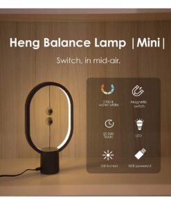 GloboStar® 76544 MAGNET Μοντέρνο Φωτιστικό Γραφείου Σκούρο Γκρι LED 15 Watt 1500lm DC 5V με Μαγνητικό Διακόπτη & Καλώδιο Τροφοδοσίας USB Θερμό Λευκό 2700K