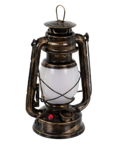 GloboStar® 76547 Vintage Επιτραπέζιο Διακοσμητικό Φωτιστικό LED Retro Μπρούτζινο Φαναράκι Flame Effect 10W 500lm Επαναφορτιζόμενο με Διακόπτη On/Off & Καλώδιο Πρίζα Σούκο – Μπαταρίας 2×18650 4000Mah (Περιλαμβάνονται) Ultra Θερμό Λευκό 1800K