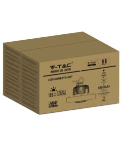 LED Καμπάνα 100W Dimmable V-TAC Pro Μαύρη 18500lm Φυσικό Λευκό 4000K IP65 – 7655