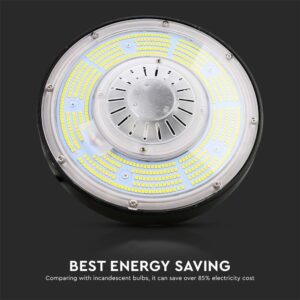 LED Καμπάνα 100W Dimmable V-TAC Pro Μαύρη 18500lm Φυσικό Λευκό 4000K IP65 – 7655