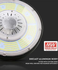 LED Καμπάνα 100W Dimmable V-TAC Pro Μαύρη 18500lm Φυσικό Λευκό 4000K IP65 – 7655