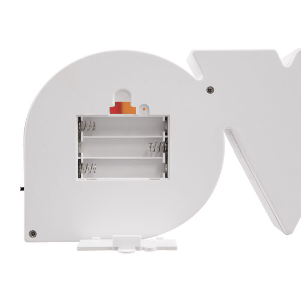 GloboStar® 76551 Μοντέρνο Επιτραπέζιο Διακοσμητικό Φωτιστικό LED Σήμανσης RAINBOW LOVE 2W με Διακόπτη On/Off & Καλώδιο Τροφοδοσίας USB – Μπαταρίας 3xAAA (Δεν Περιλαμβάνονται) Ψυχρό Λευκό 6000K