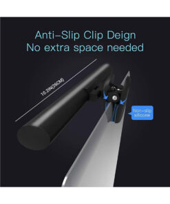 GloboStar® 76552 Φωτιστικό Οθόνης Anti-Glare E-Reading LED 5W 565lm DC 5V με Καλώδιο Τροφοδοσίας USB 2.0 & Ενσωματωμένο Χειριστήριο Εναλλαγής Χρωμάτων CCT Θερμό Λευκό 2700K – Φυσικό Λευκό 4500K – Ψυχρό Λευκό 6000K Dimmable Μαύρο Μ26 x Π4.5 x Υ4.5cm