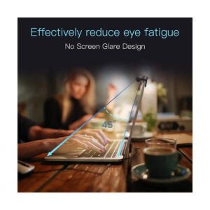 GloboStar® 76552 Φωτιστικό Οθόνης Anti-Glare E-Reading LED 5W 565lm DC 5V με Καλώδιο Τροφοδοσίας USB 2.0 & Ενσωματωμένο Χειριστήριο Εναλλαγής Χρωμάτων CCT Θερμό Λευκό 2700K – Φυσικό Λευκό 4500K – Ψυχρό Λευκό 6000K Dimmable Μαύρο Μ26 x Π4.5 x Υ4.5cm