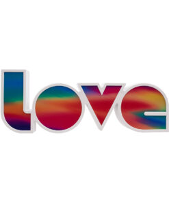 GloboStar® 76553 Μοντέρνο Επιτραπέζιο Διακοσμητικό Φωτιστικό LED Σήμανσης MULTICOLOR LOVE 2W με Διακόπτη On/Off & Καλώδιο Τροφοδοσίας USB – Μπαταρίας 3xAAA (Δεν Περιλαμβάνονται) Ψυχρό Λευκό 6000K