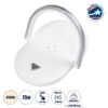 GloboStar® ECLIPSE 76559 Μοντέρνο Επιτραπέζιο Φωτιστικό Πορτατίφ LED 15W 1200lm 180° AC 230V – με Ασύρματη Φόρτιση – Wireless Charger – Διακόπτη Αφής με 3 Εντάσεις Φωτισμού Φυσικό Λευκό 4500K Dimmable – Μ17 x Π13 x Υ10 – Λευκό