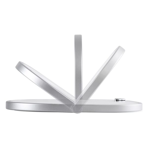 GloboStar® ECLIPSE 76559 Μοντέρνο Επιτραπέζιο Φωτιστικό Πορτατίφ LED 15W 1200lm 180° AC 230V – με Ασύρματη Φόρτιση – Wireless Charger – Διακόπτη Αφής με 3 Εντάσεις Φωτισμού Φυσικό Λευκό 4500K Dimmable – Μ17 x Π13 x Υ10 – Λευκό