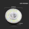 LED Καμπάνα 200W Dimmable V-TAC Pro Μαύρη 37000lm Φυσικό Λευκό 4000K IP65 – 7656