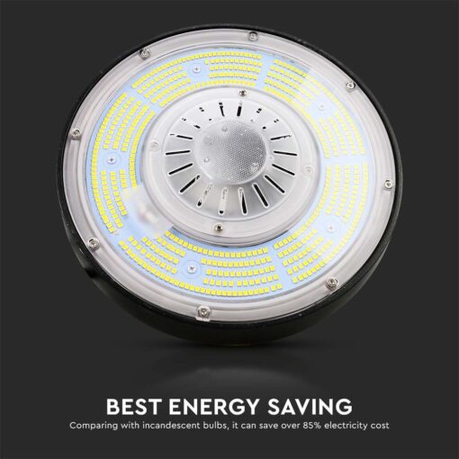 LED Καμπάνα 200W Dimmable V-TAC Pro Μαύρη 37000lm Φυσικό Λευκό 4000K IP65 – 7656