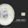 LED Καμπάνα 200W Dimmable V-TAC Pro Μαύρη 37000lm Φυσικό Λευκό 4000K IP65 – 7656