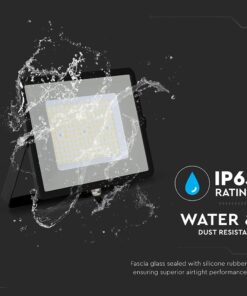 LED Προβολέας 100W V-TAC PRO Samsung Chip Μαύρος 100° 11500lm Αδιάβροχος IP65 Ψυχρό 6500K – 21767