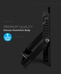 LED Προβολέας 100W V-TAC PRO Samsung Chip Μαύρος 100° 11500lm Αδιάβροχος IP65 Ψυχρό 6500K – 21767