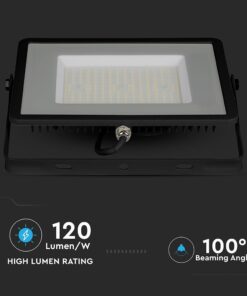 LED Προβολέας 100W V-TAC PRO Samsung Chip Μαύρος 100° 11500lm Αδιάβροχος IP65 Ψυχρό 6500K – 21767
