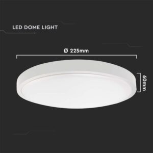LED πλαφονιέρα 18W SMD στρογγυλή φυσικό λευκό 4000K IP44 με λευκό σώμα με ανιχνευτή μικροκυμάτων V-TAC – 7660