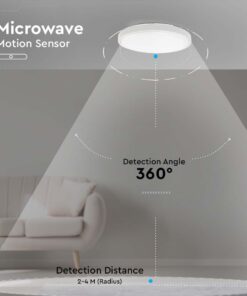LED Πλαφονιέρα Στρογγυλή με Ανιχνευτή Κίνησης 24W V-TAC σε Λευκό Σώμα IP44 Θερμό 3000K – 7662
