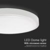 18W LED Πλαφονιέρα Στρογγυλή Φ300 Λευκή με Ανιχνευτή Κίνησης SAMSUNG Chip 1830lm 3000K IP44 V-TAC – 76591-24