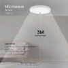 18W LED Πλαφονιέρα Στρογγυλή Φ300 Λευκή με Ανιχνευτή Κίνησης SAMSUNG Chip 1830lm 3000K IP44 V-TAC – 76591-24